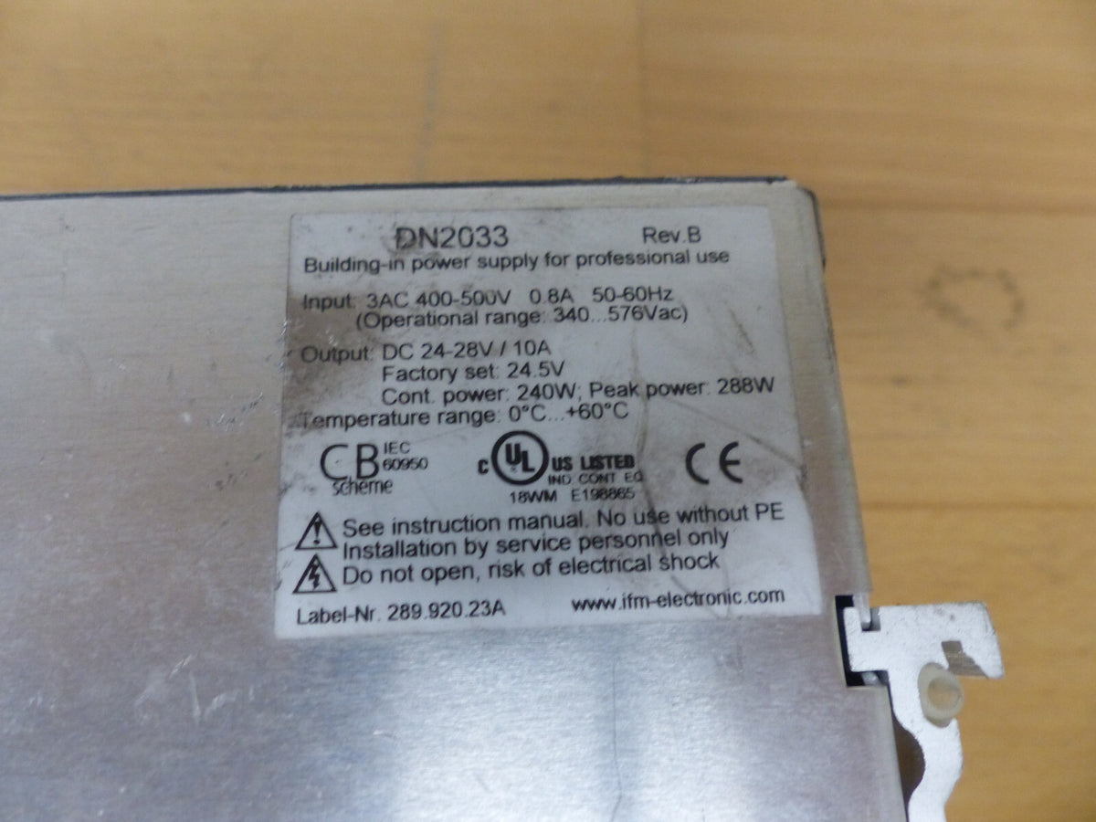 IFM ELECTRONIC POWER SUPPLY 3AC 400-500V 50-60HZ