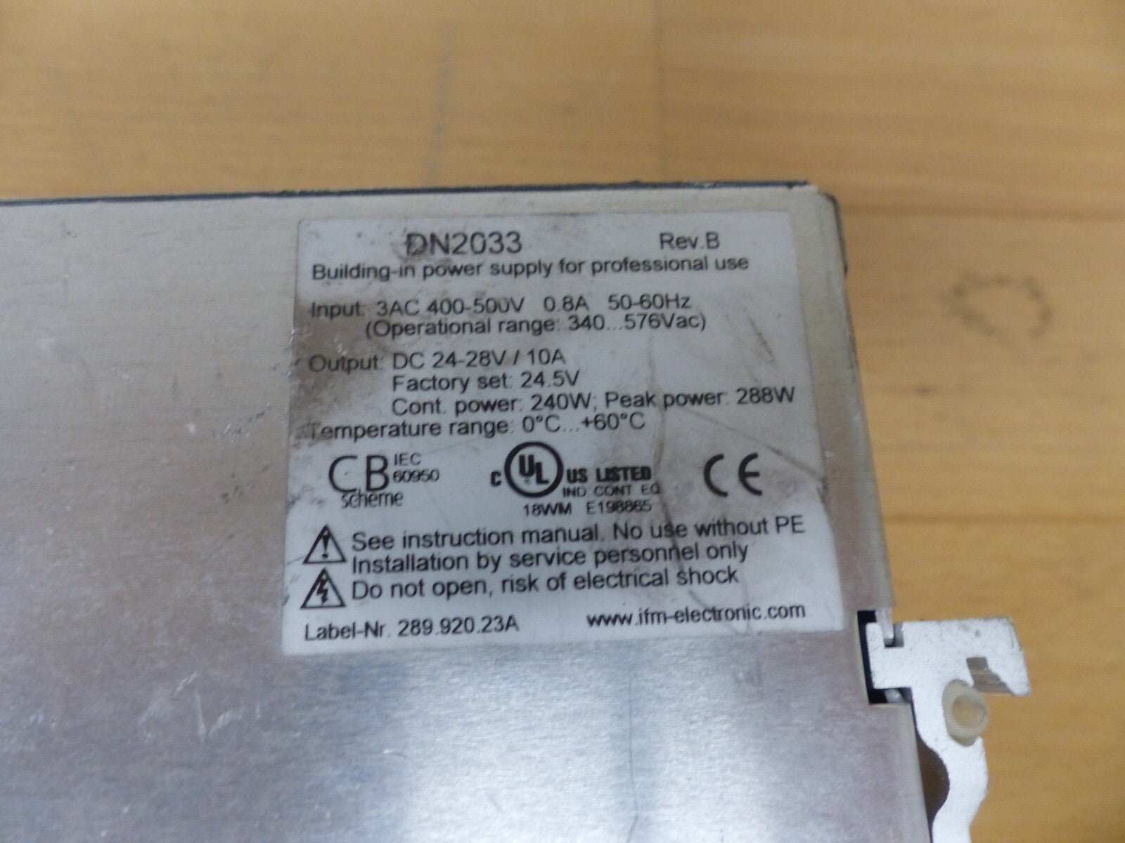 IFM ELECTRONIC POWER SUPPLY 3AC 400-500V 50-60HZ