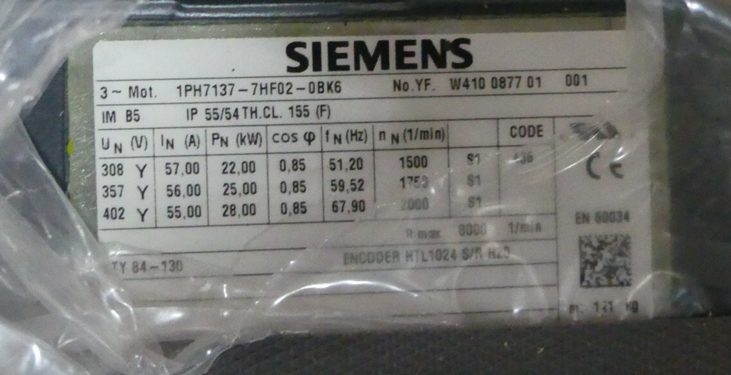 SIEMENS 1PH7137-7HF02-0BK6