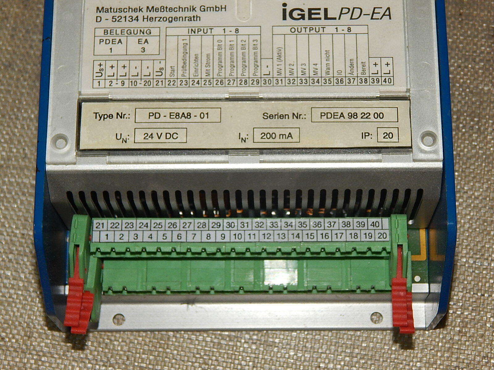 Matuschek Meßtechnik  PD-E8A8-01 / iGEL PD-EA Used