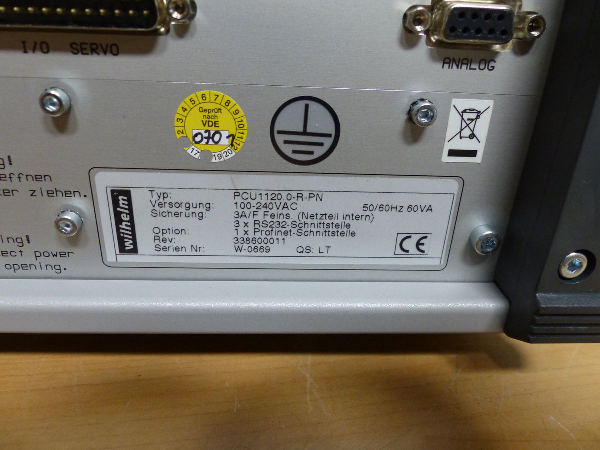 Wilhelm PCU 1120.0-R-PN Kraft/Wegmesssystem, Messsystem s.Bilder