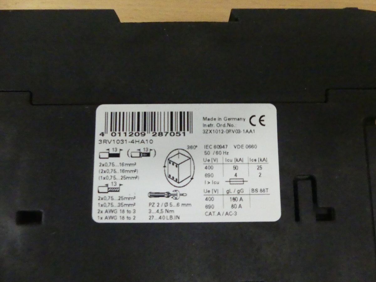 SIEMENS SIRIUS 3R 3RV1031-4HA10