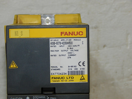 FANUC A06B-6078-H206#H500 Ver. C Spindle Amplifier Module  Used