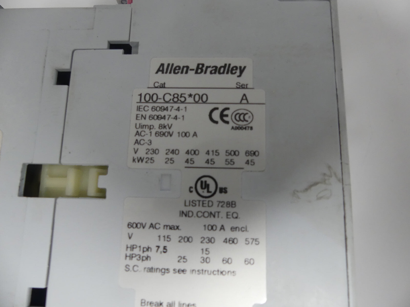 Allen Bradley 100-C85*00
