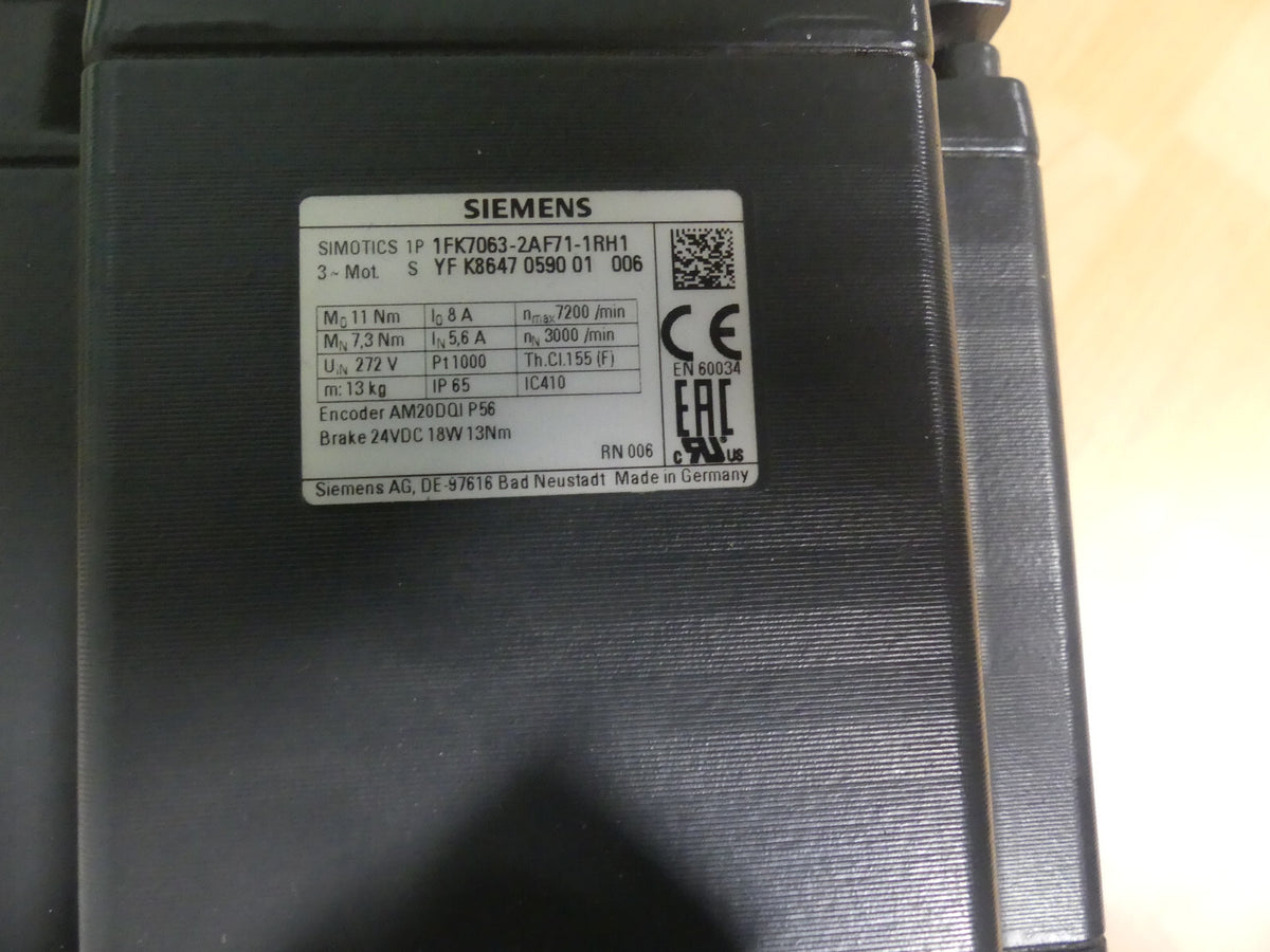 Siemens 1FK7063-2AF71-1RH1 Servomotor Drehgeber defekt