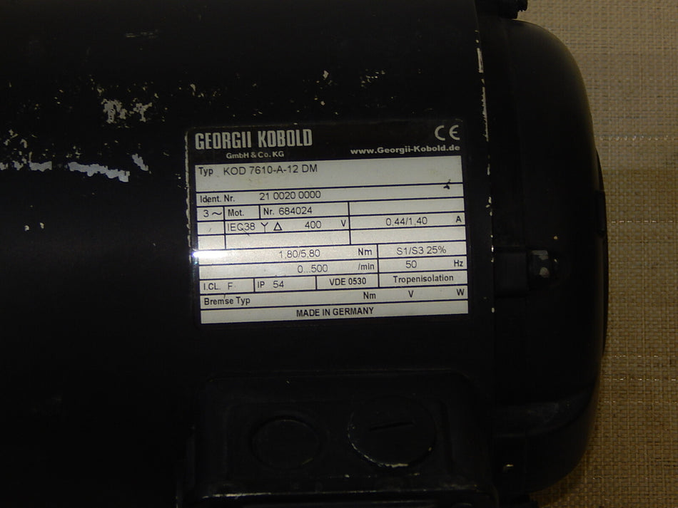  Georgii Kobold Elektromotor Typ: KOD 568-12 DM used
