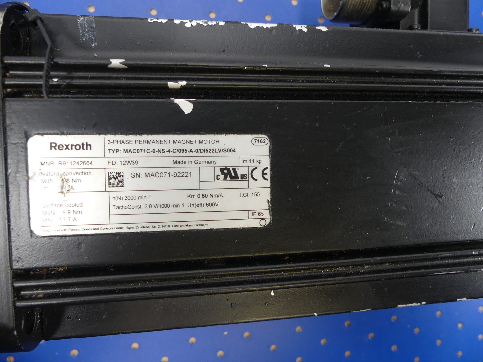 Rexroth MAC071C-0-NS-4-C/095-A-0/DI522LV/S004 Permanent Magnet Motor