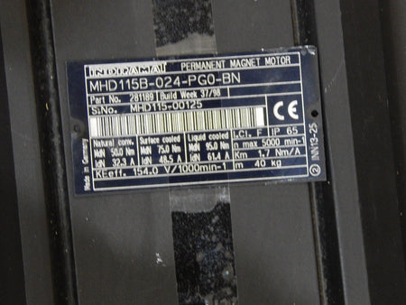 Rexroth Indramat Servomotor MHD115B-024-PG0-BN Used
