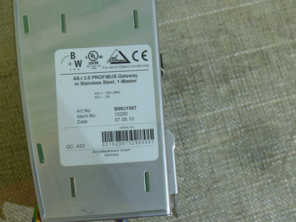  AS-I 3.0 PROFINET GATEWAY B+W BIHL WIEDERMAN BWU1567
