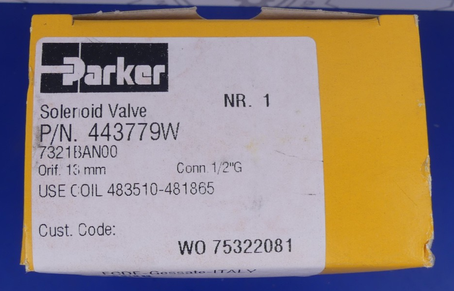 Parker Magnetventilkörper 443779W 7321BAN00 1/2G 13mm