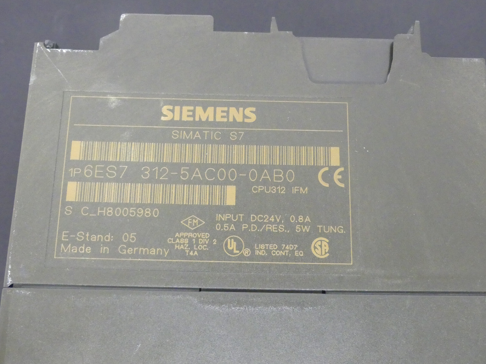 Siemens Simatic S7 CPU312 IFM 6ES7 312- 5AC00-0AB0 ES:05 s.Bilder