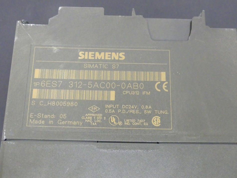 Siemens Simatic S7 CPU312 IFM 6ES7 312- 5AC00-0AB0 ES:05 s.Bilder