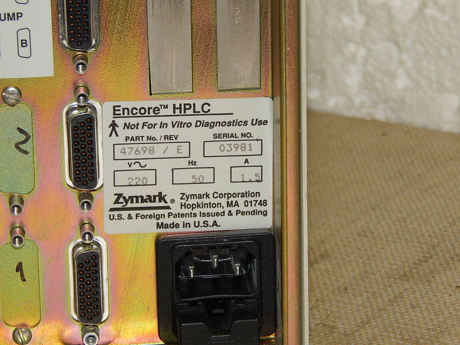 Zymark Encore HPLC Part No 47698/E used