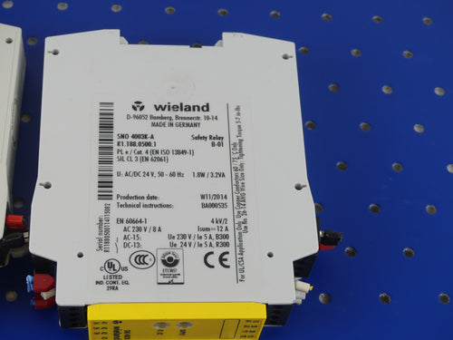 2x WIELAND SNO 4003K-A