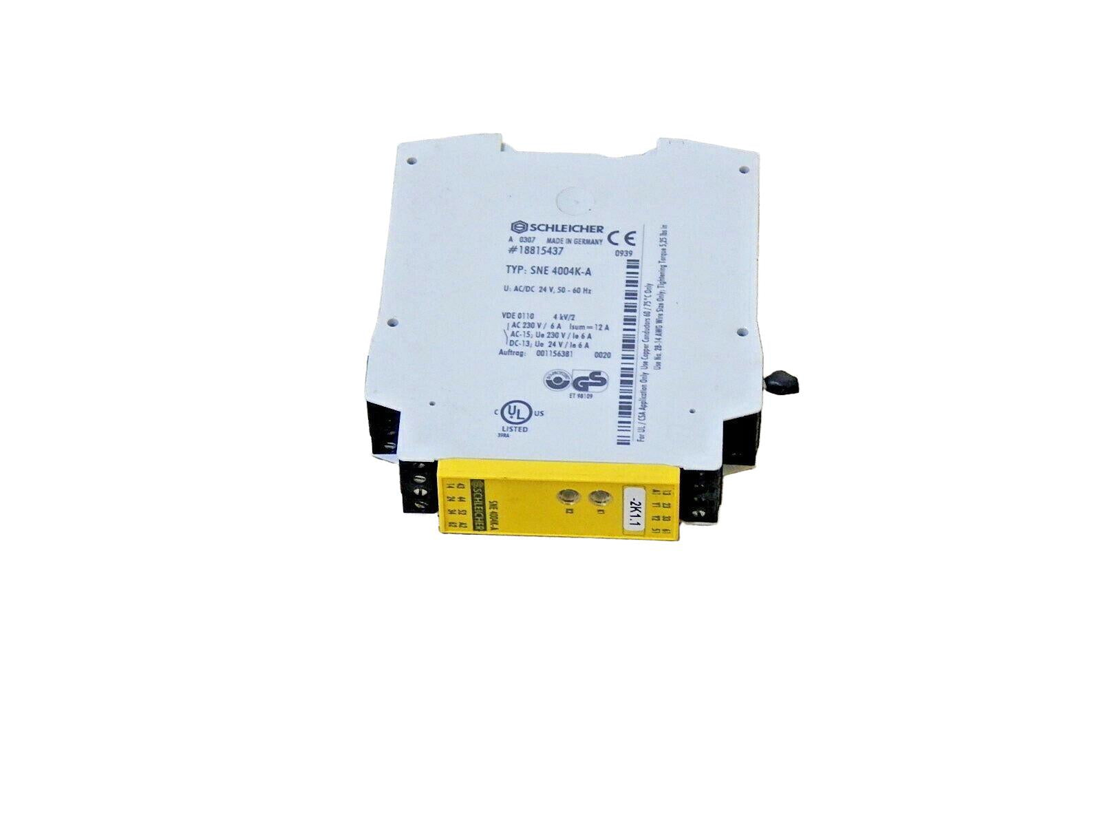  SCHLEICHER SNE 4004K-A  Sicherheitsrelais used