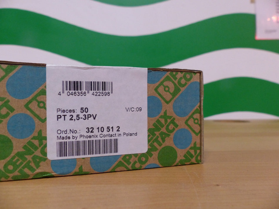 50x  PHOENIX CONTACT 3210512    PT 2,5-3PV  Mehrstockklemme