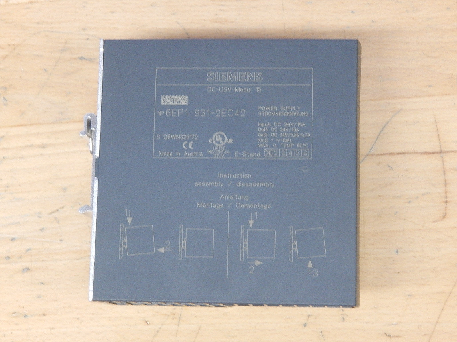 Siemens 6EP1 931-2EC42 used  6EP1931-2EC42 Power Supply used