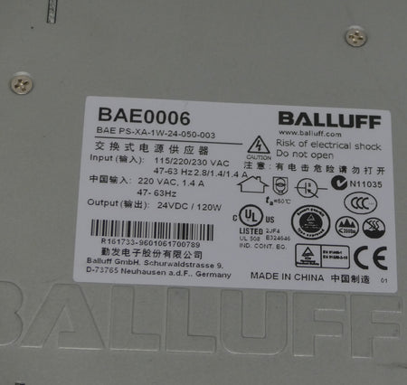 Balluff BAE0006 BAE PS-XA-1W-24-050-003