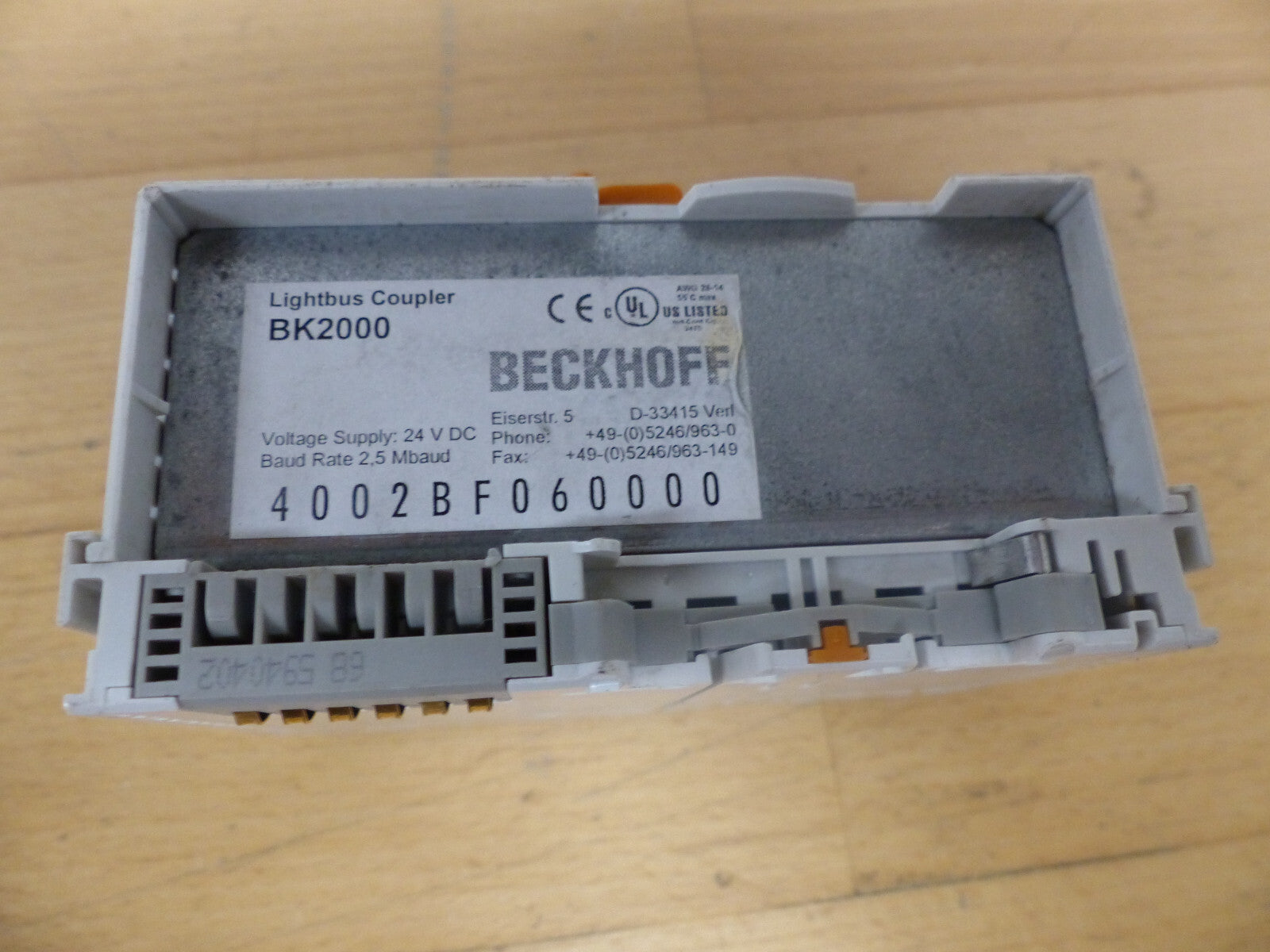 BECKHOFF LIGHTBUS COUPLER BK2000