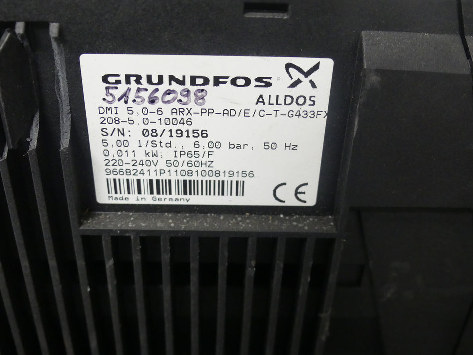 Grundfos DMI 5.0-6 ARX-PP-AD/E/C-T-G433FX Membran-Dosierpumpe