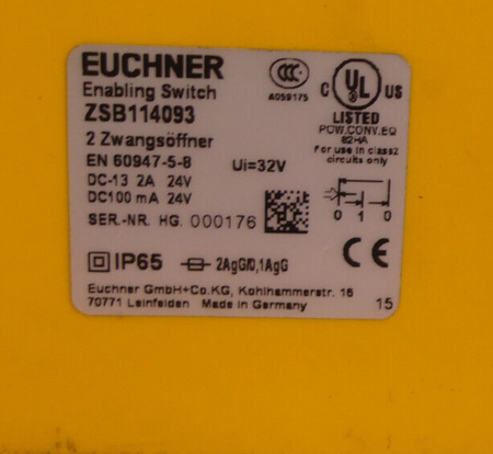 EUCHNER  ZSB114093  Enabling Switch