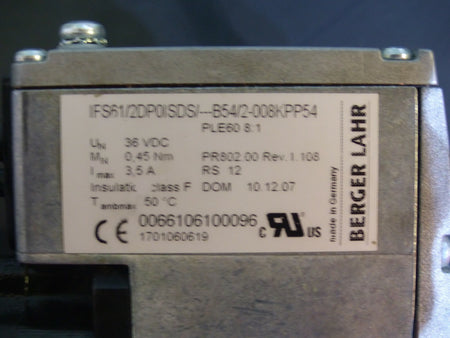 Berger Lahr IFS61/2DP0ISDS/---B54/2-008KPP54 + Neugart PLE60  i=8