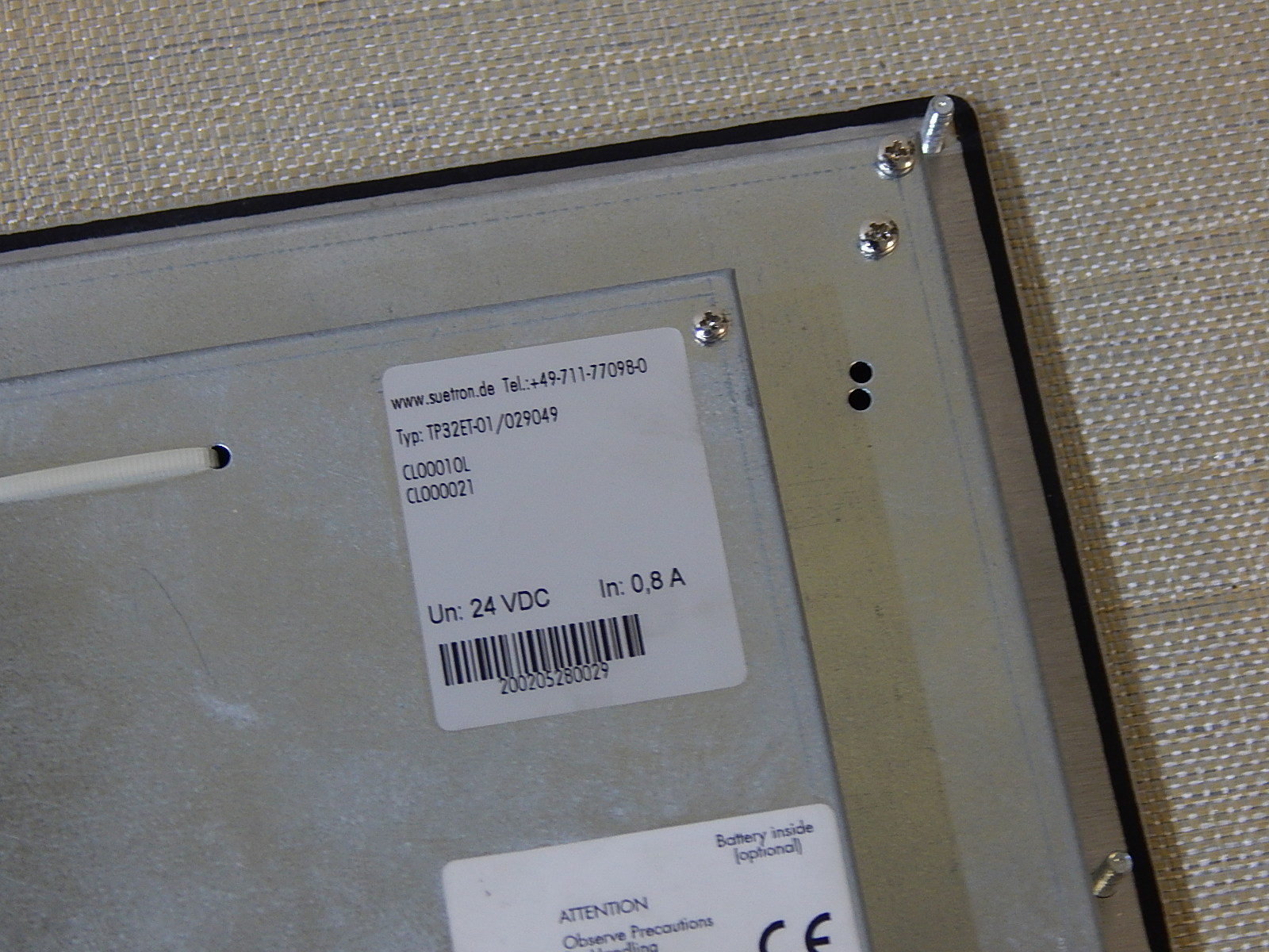 Sütron Touch-Panel TFT-Display TP32ET-01/029049 Used