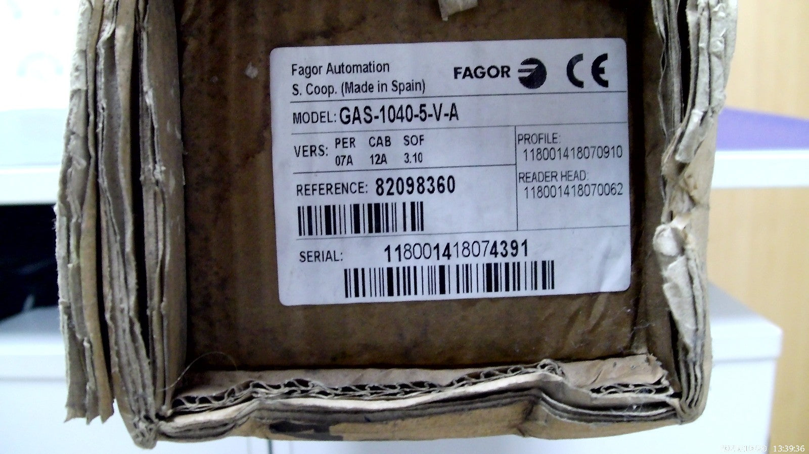 FAGOR AUTOMATION GAS-1040-5-V-A