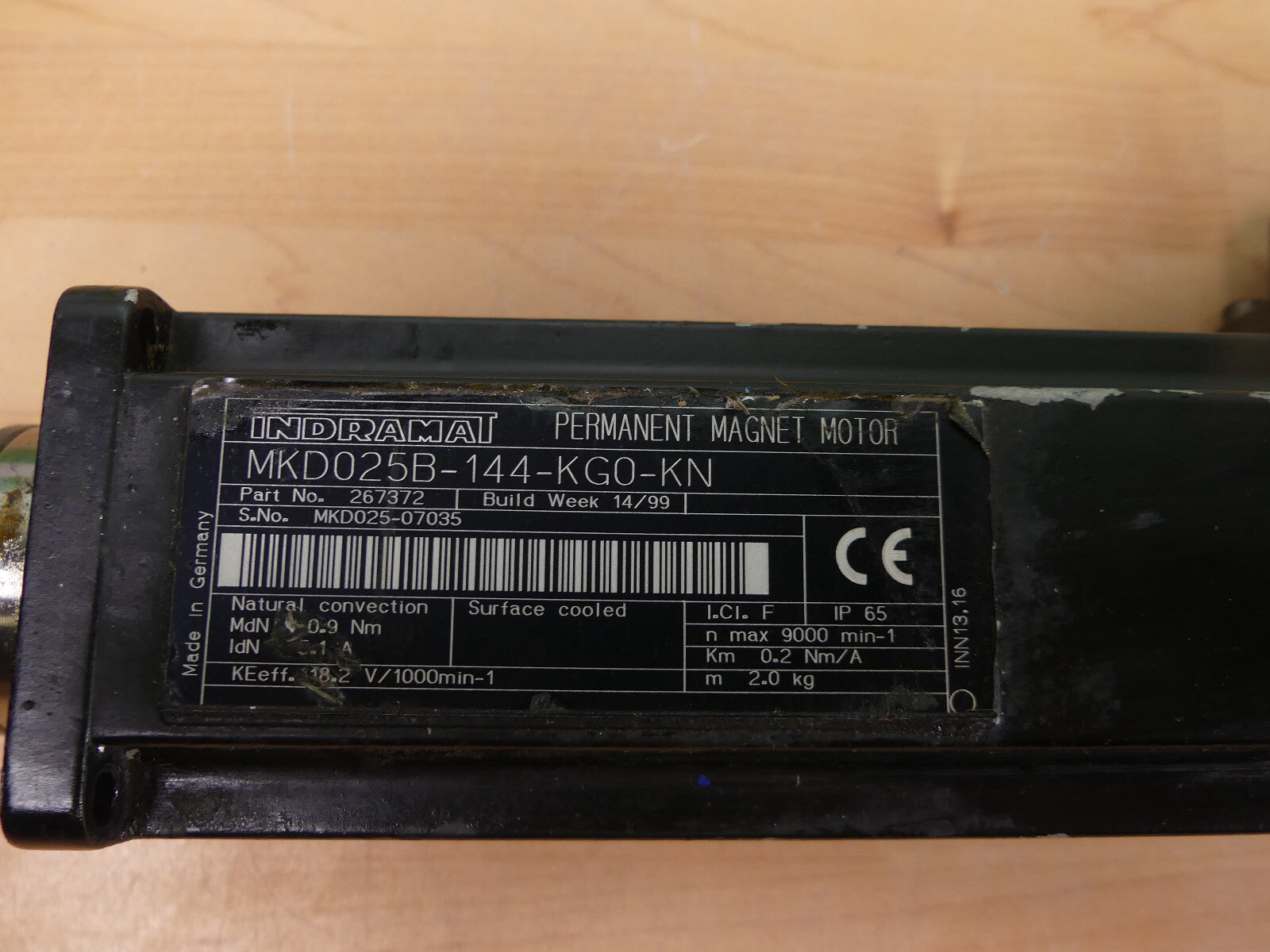 Rexroth Indramat PERMANENT MAGNET MOTOR MKD025B-144-KG0-KN