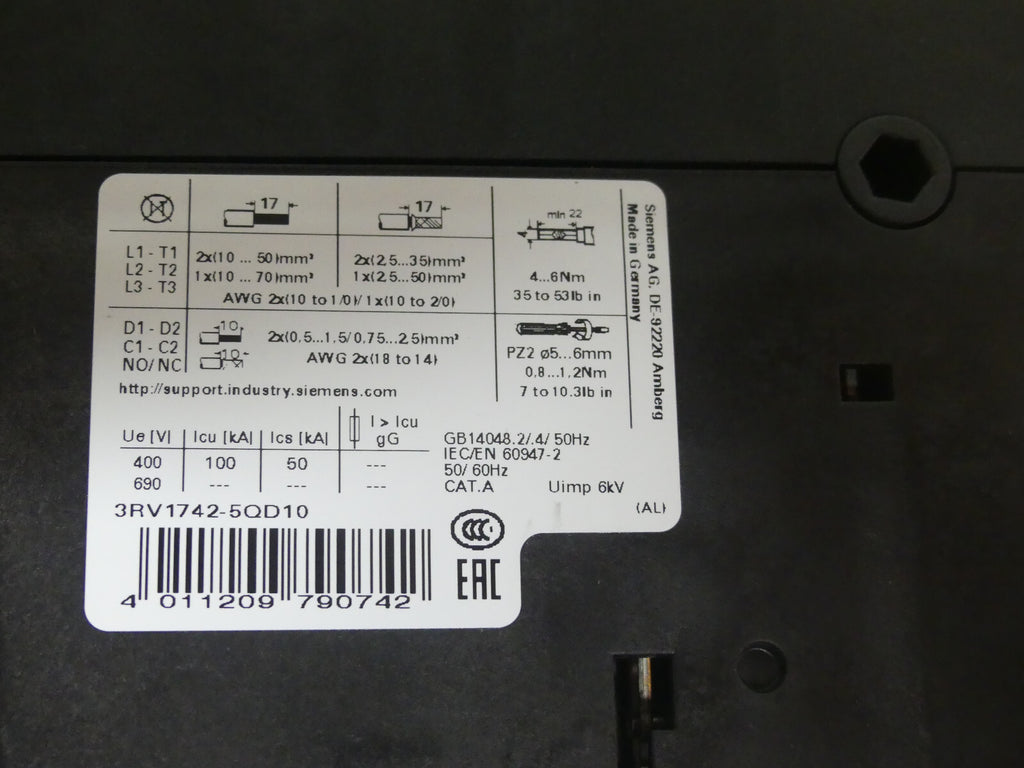 Siemens Sirius Leistungsschalter  3RV1742-5QD10 Neue onhepankung