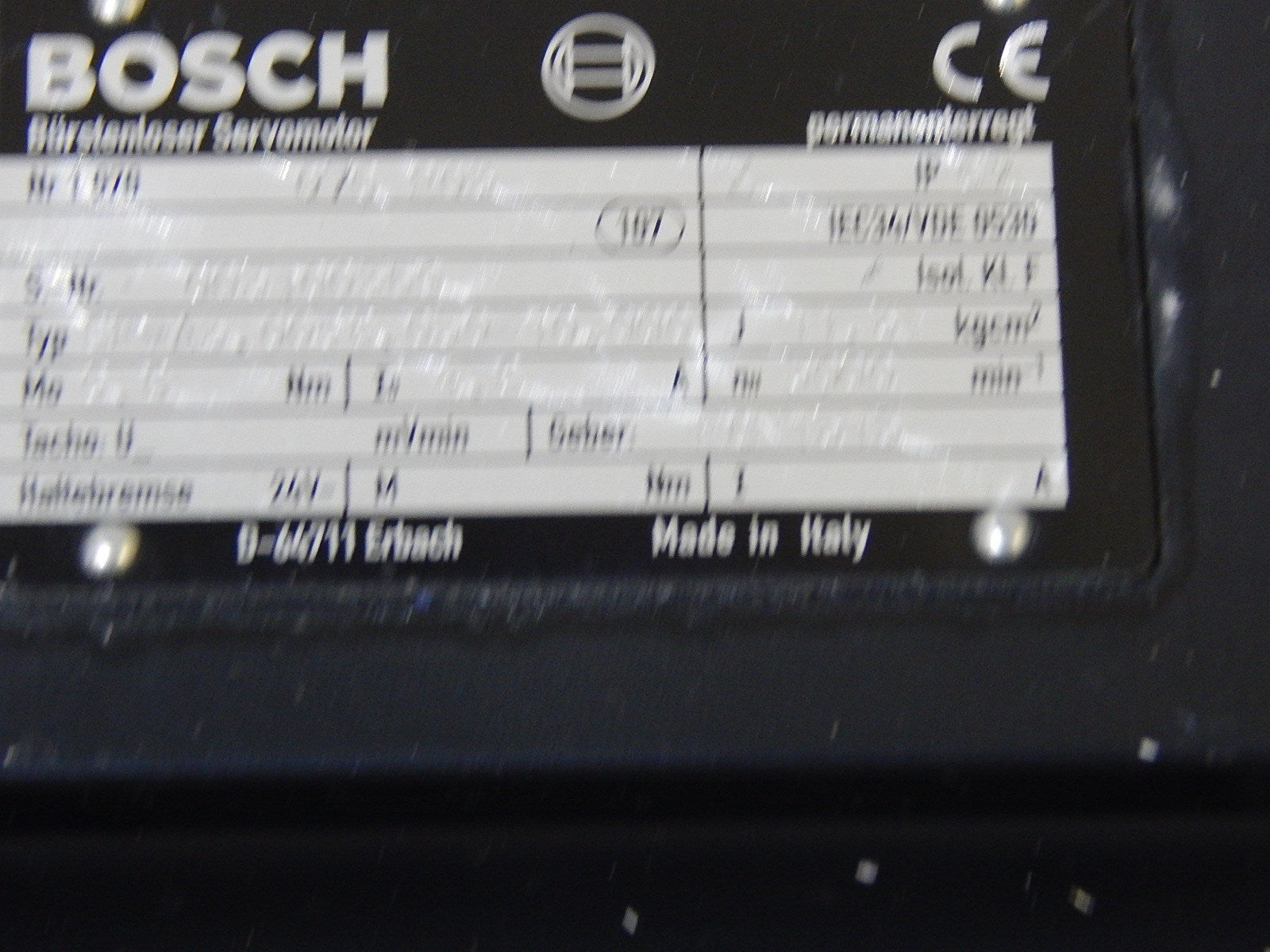 Bosch bürstenloser Servomotor TYP SF-A3.0068.030-10.000  Used