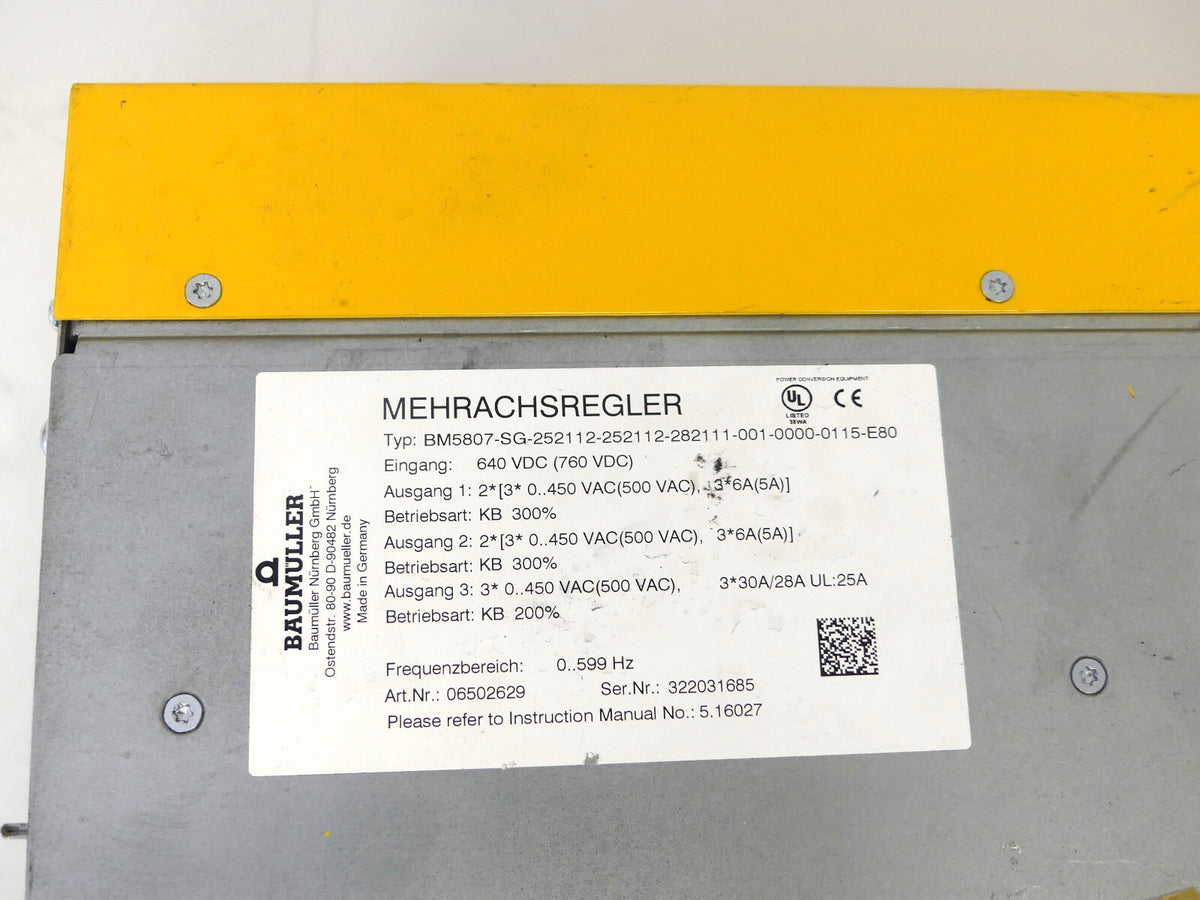 Baumüller Mehrachsregler BM5807-SG-252112-252112-282111-001-0000-0115-E80