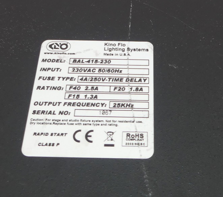 KINO FLO BAL-415-230 SELECT 4BANK Vorschaltgerät