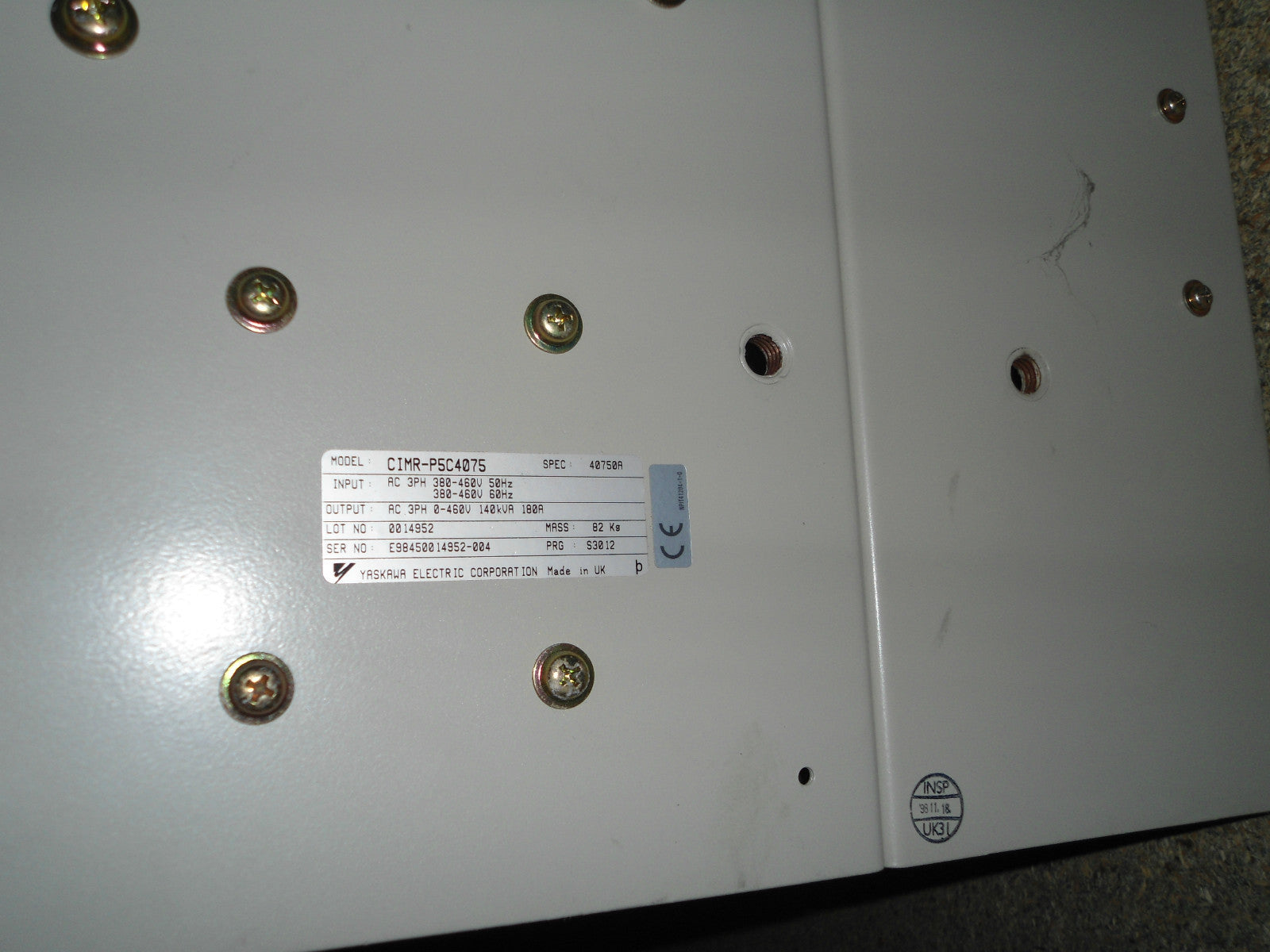 YASKAWA Varispeed Frequenzumrichter  CIMR-PSC4075   75KW