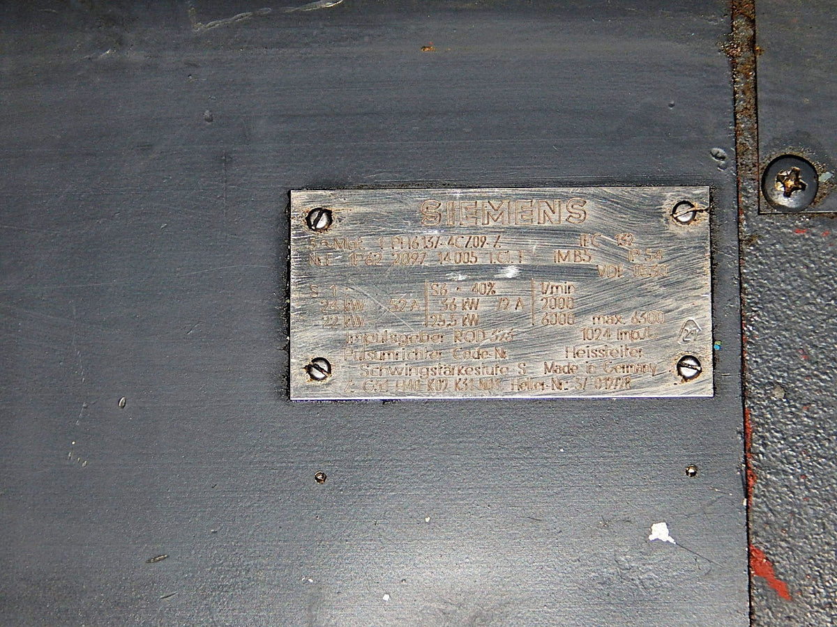 Siemens 3~Mot.1 PH6137-4CZ09-Z Used