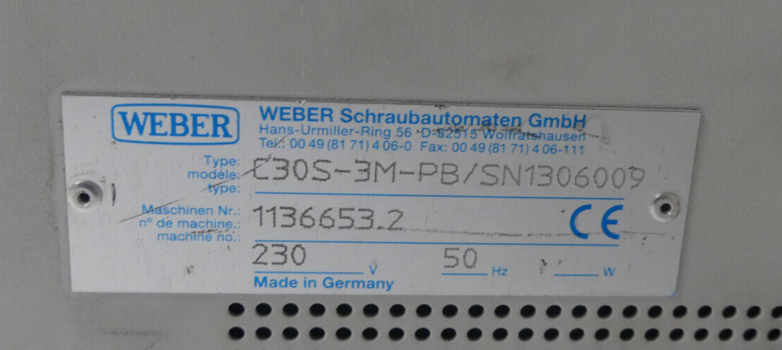 WEBER  C30S-3M-PB/SN1306009