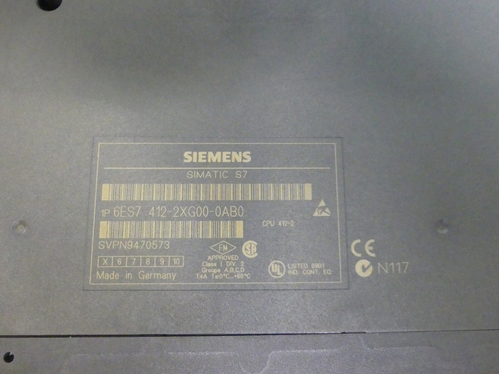SIEMENS SIMATIC S7   6ES7 412-2XG00-0AB0   6ES7412-2XG00-0AB0