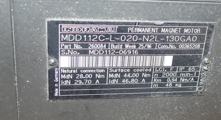 REXROTH MDD112C-L-020-N2L-130GA0