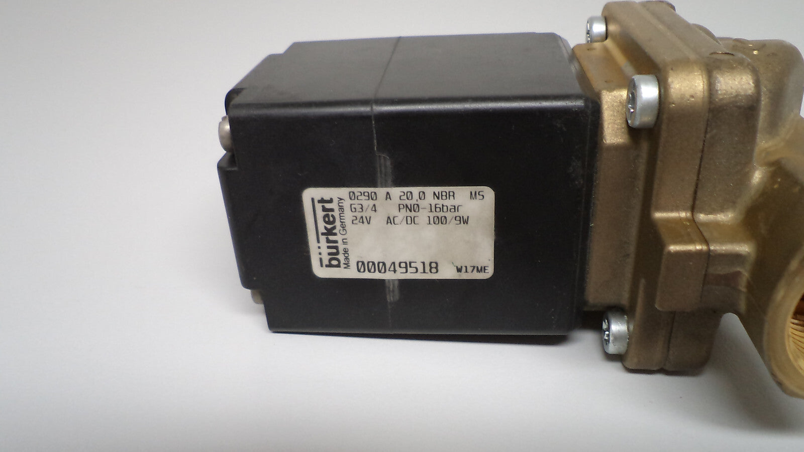 Bürkert  0290 A 20,0 NBR MS,  G 3/4 Zoll, PN O-16 Bar