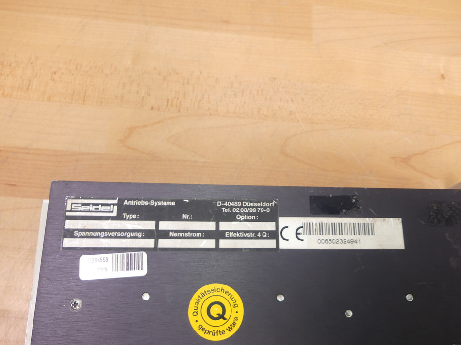 Seidel  WAF65WKS-CE310/12PB Servo Drive Control