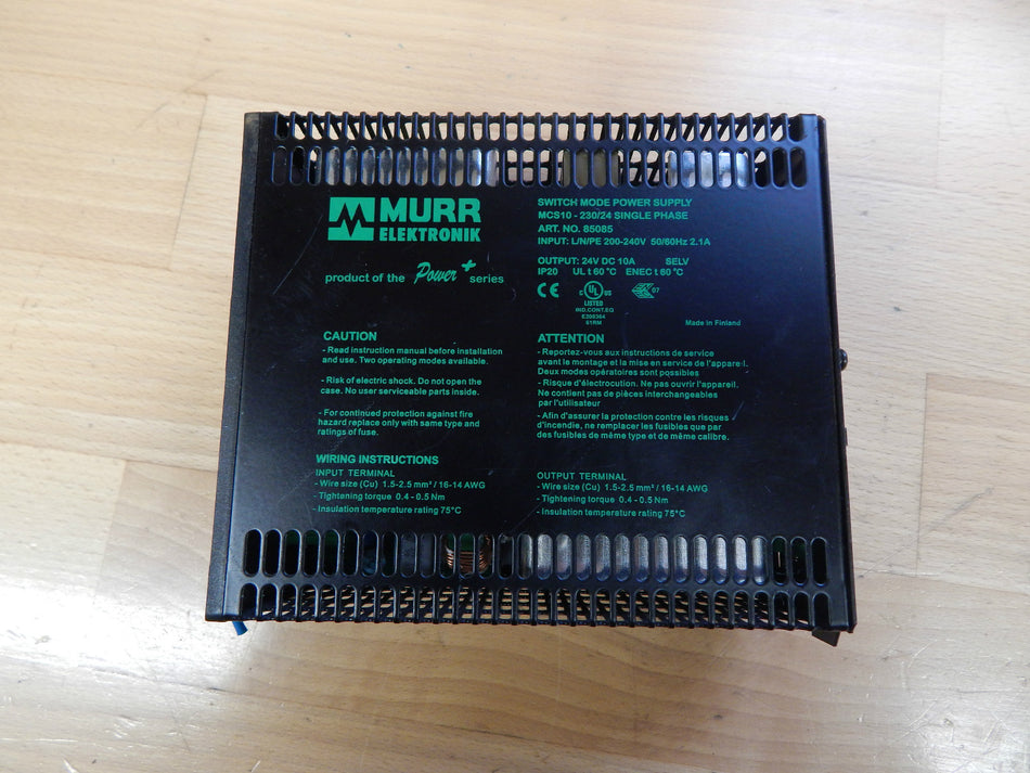 MURR Elektronik Switch Mode Power Supply ART.NO. 85085