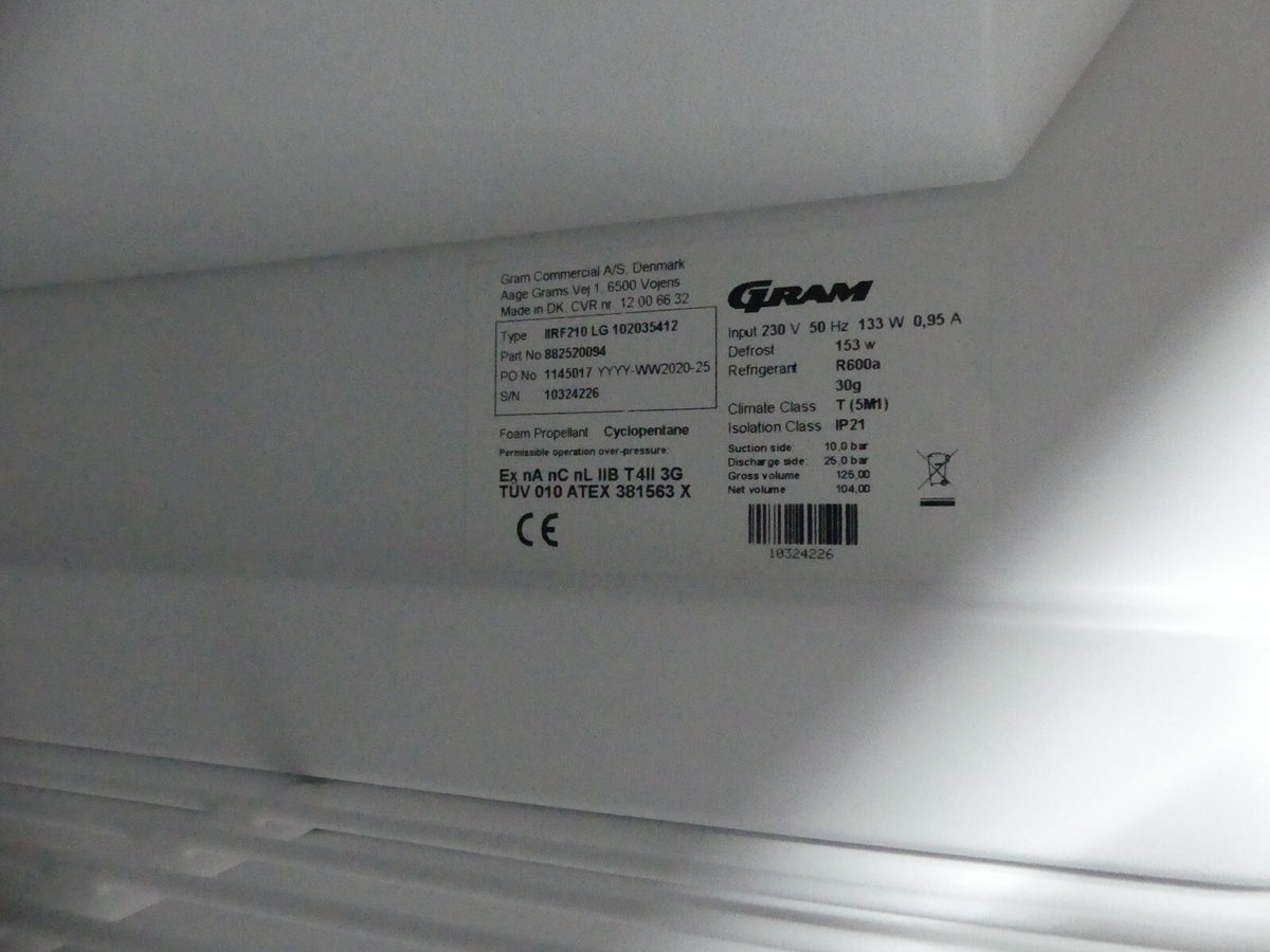 Gram Labortiefkühlschrank Type IIRF210 LG 102035412