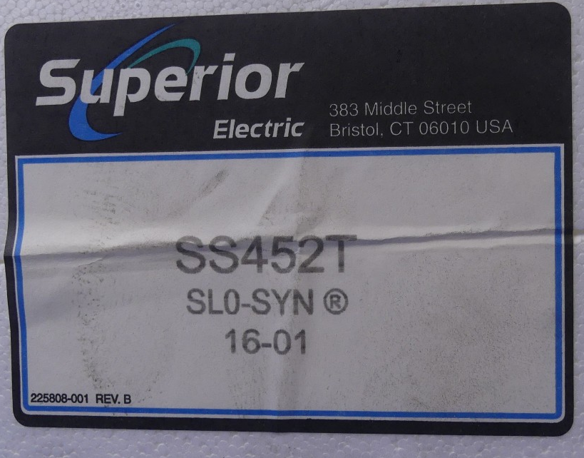 Superior Slectric Slo-Syn  Motor SS452T  16-01