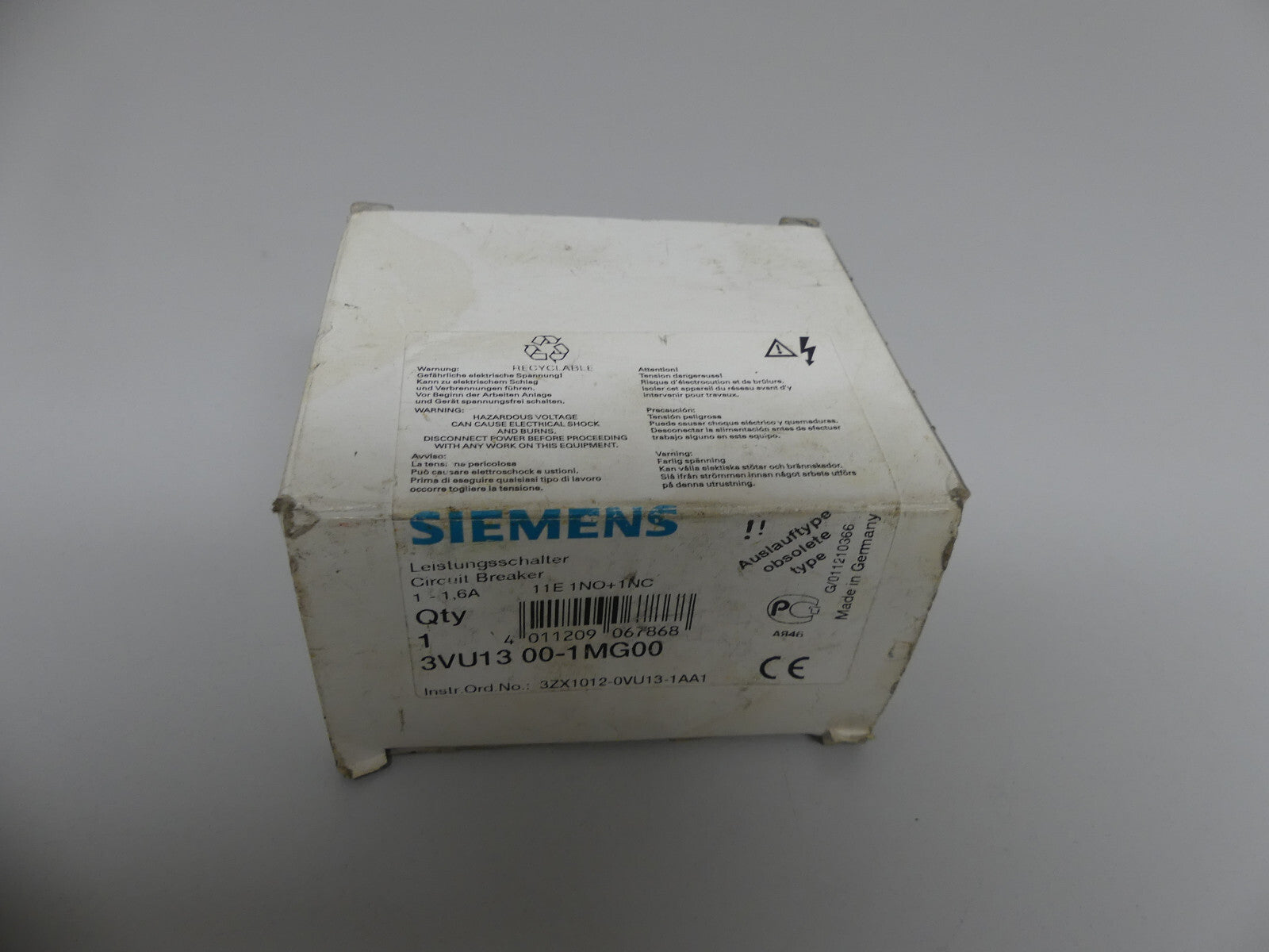 Siemens 3VU13 00-1MG00 Leistungsschalter
