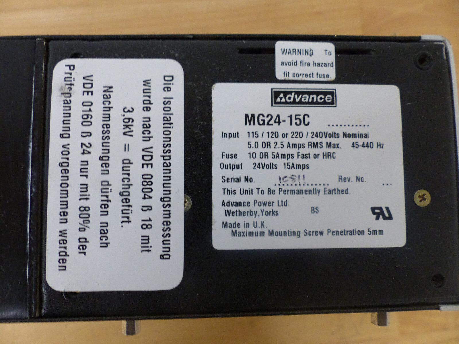 ADVANCE MG24-15C