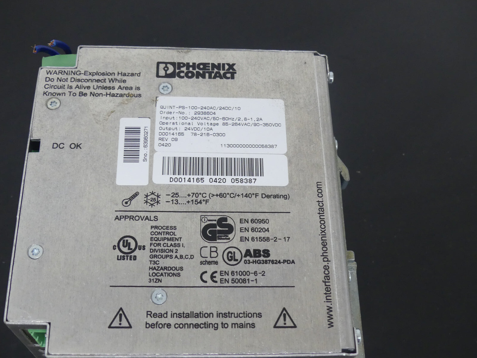 Phoenix Contact QUINT-PS-100-240AC/24DC/10
