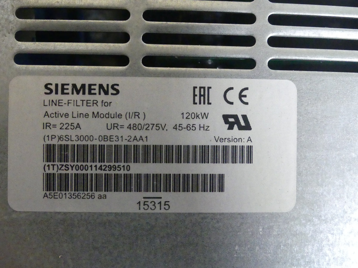 Siemens Sinamics Netzfilter 6SL3000-0BE31-2AA1 Vers.A neue onhepankung