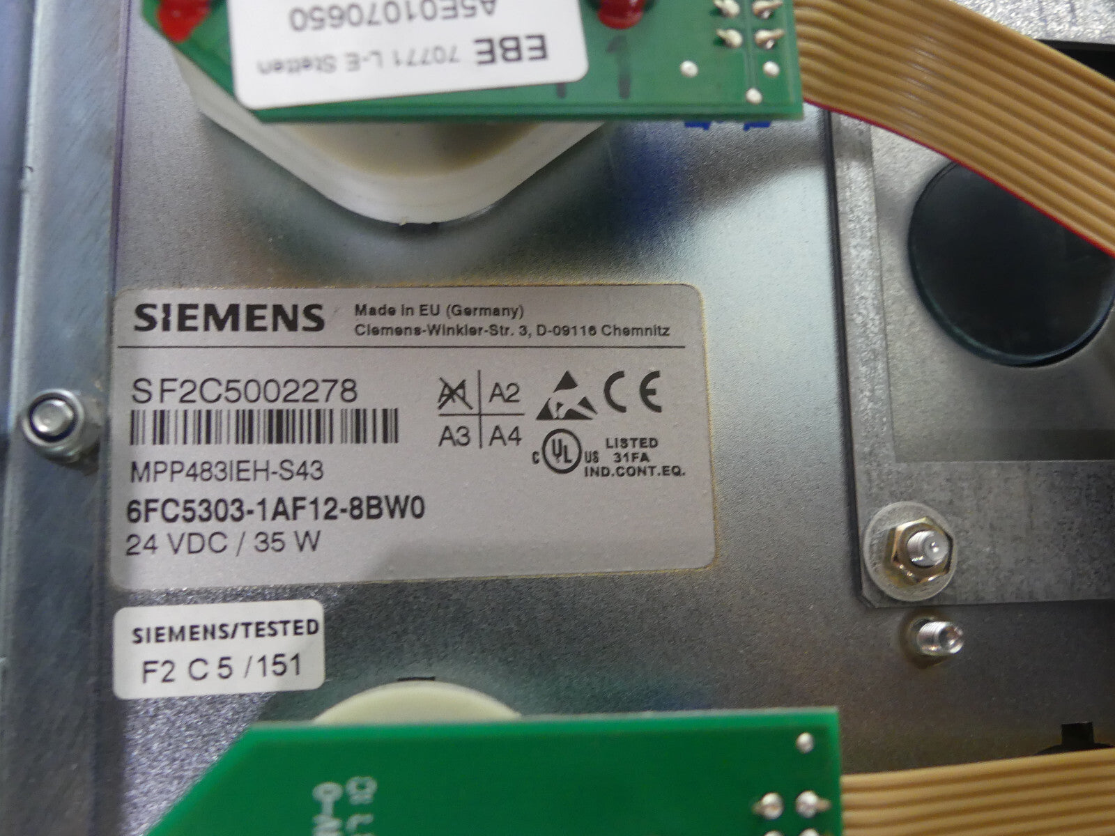 Siemens SINUMERIK Push Button Panel 6FC5303-1AF12-8BW0   6FC53031AF128BW0