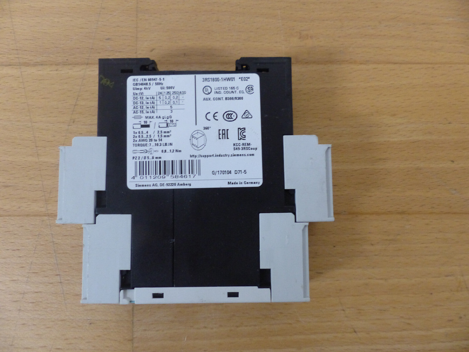 SIEMENS SIRIUS 3RS1800-1HW01