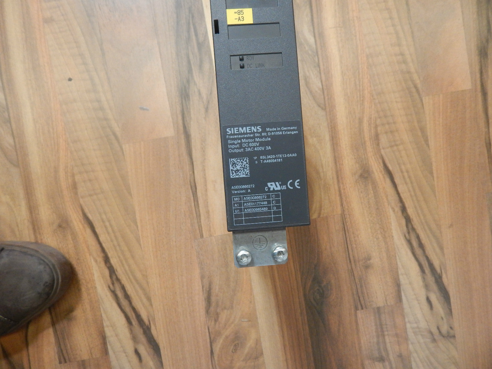 Siemens Sinamics Singel Motor Module  6SL3420-1TE13-0AA0 used